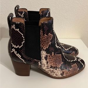 Madewell reagan snake booties